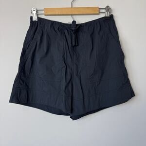 Lululemon Cotton Blend Poplin High Rise Short Navy Blue Size Small
